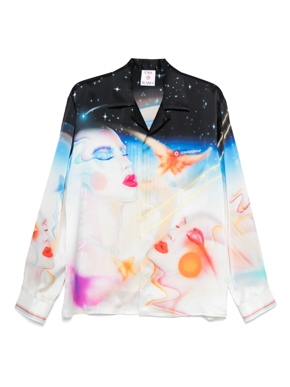 Casablanca Psychedelic Nirvana overhemd Blauw