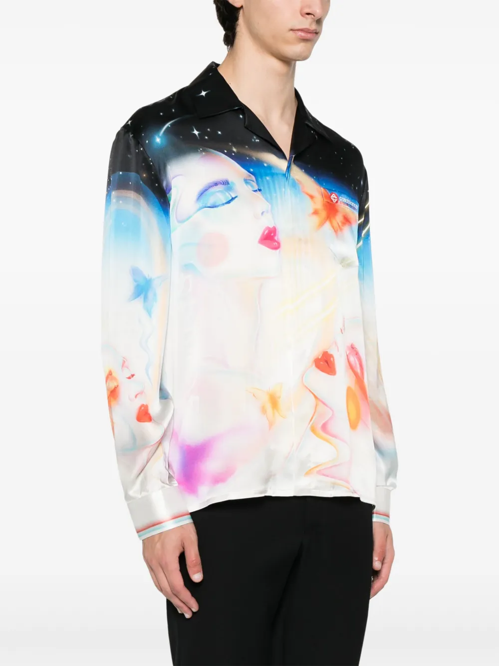 Casablanca Psychedelic Nirvana overhemd Blauw