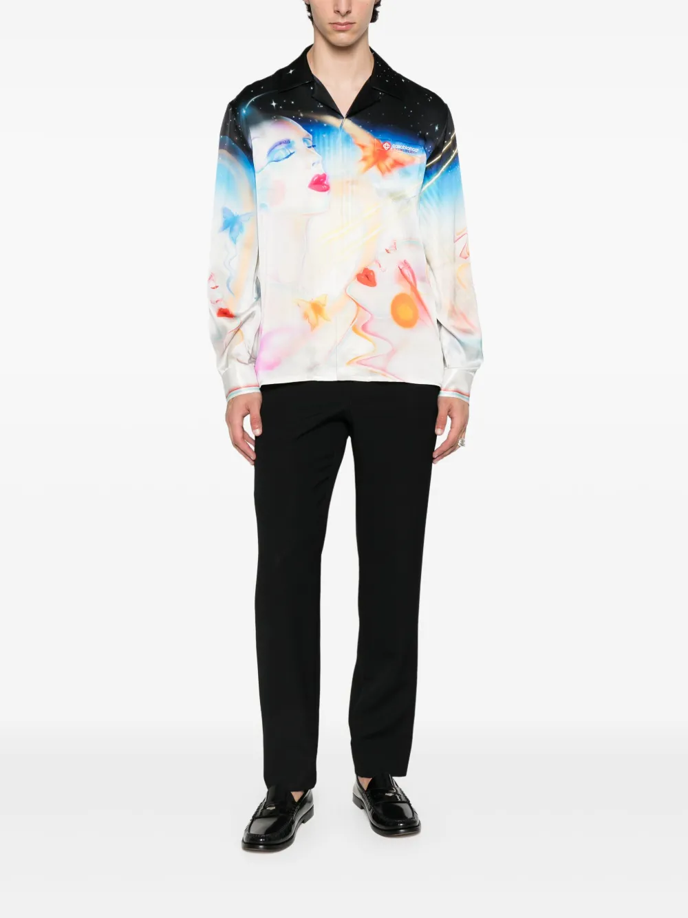 Casablanca Psychedelic Nirvana overhemd Blauw