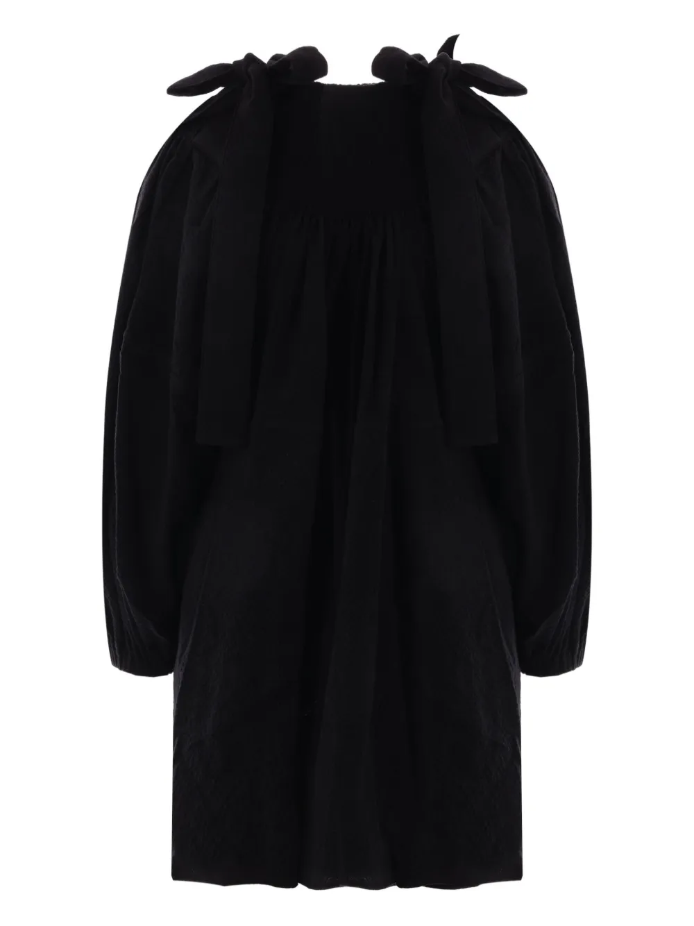 RENATA BRENHA puff-sleeve pleated dress | Black | Image 1