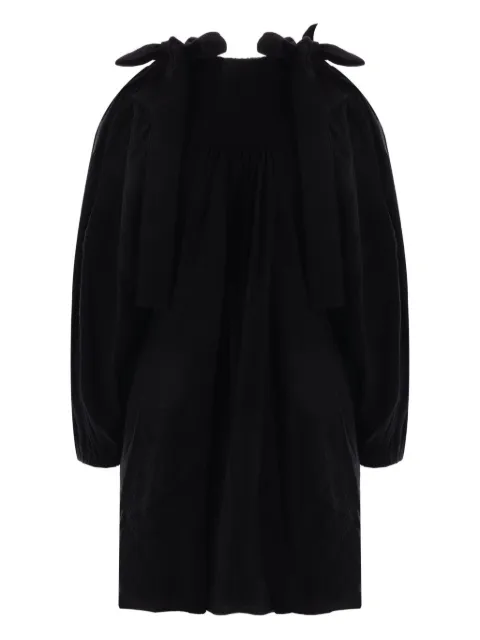 RENATA BRENHA puff-sleeve pleated dress