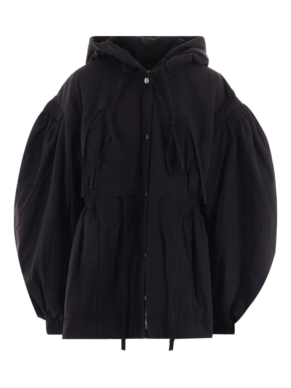 RENATA BRENHA puff-sleeve drawstring-waist jacket | Black | Image 1