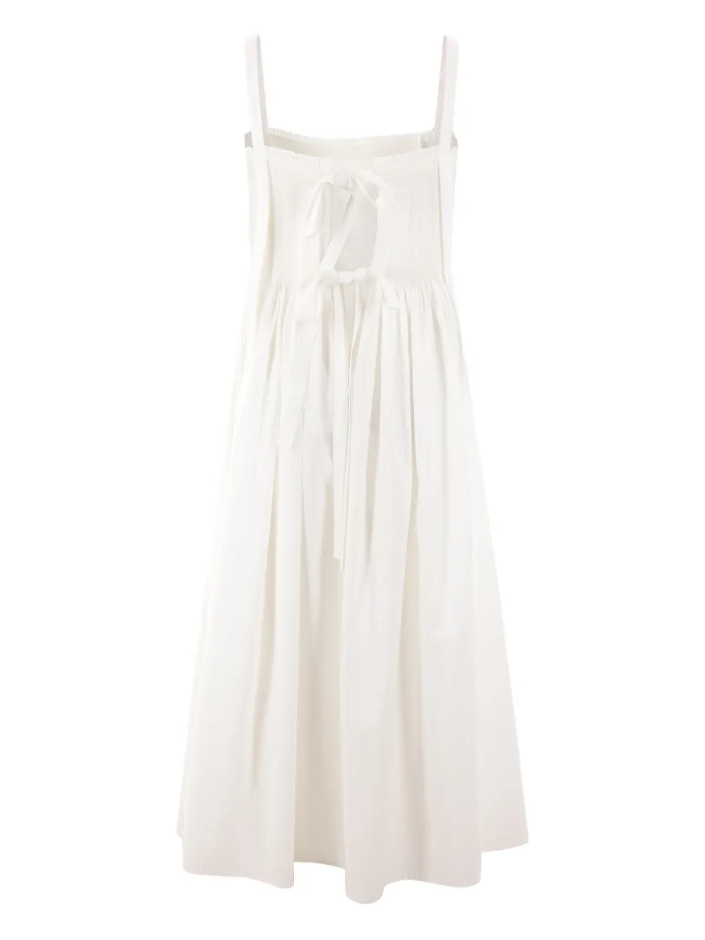 RENATA BRENHA shirred pleated cotton dress | White | Image 1