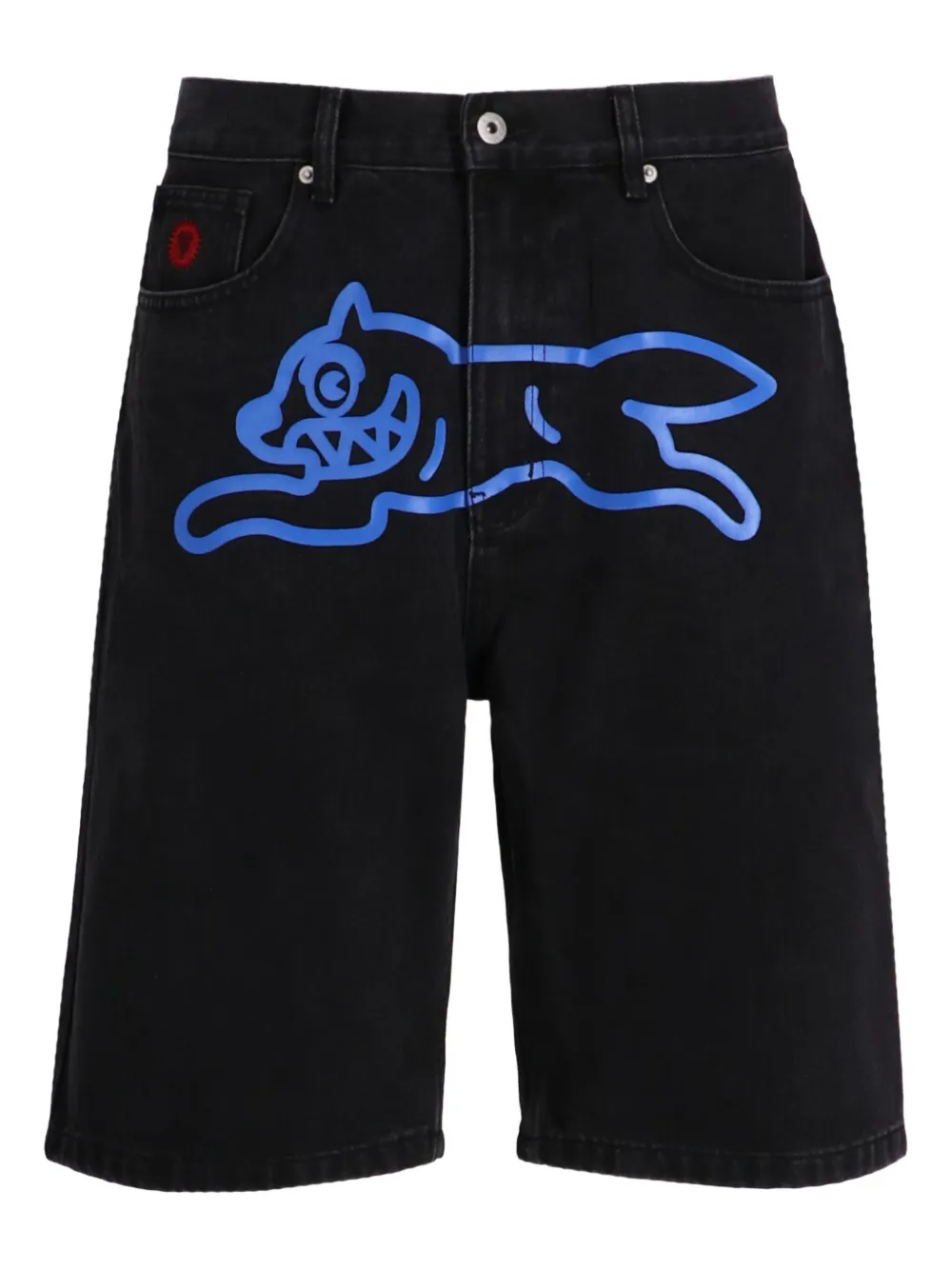 ICECREAM graphic-print cotton shorts | Black | Image 1