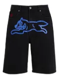 ICECREAM graphic-print cotton shorts - Black