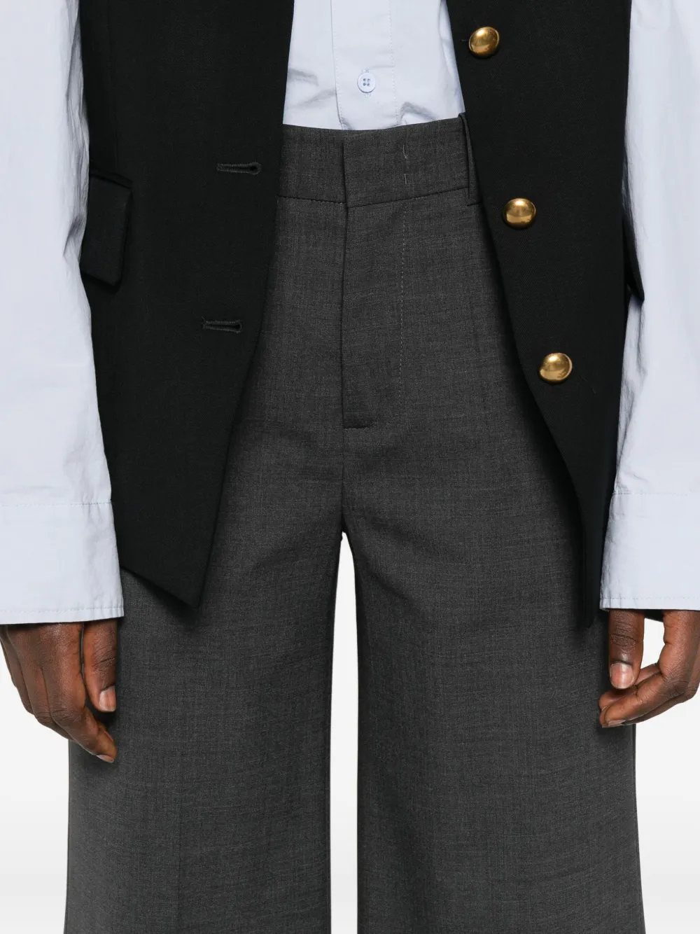 P.A.R.O.S.H. Straight pantalon Grijs