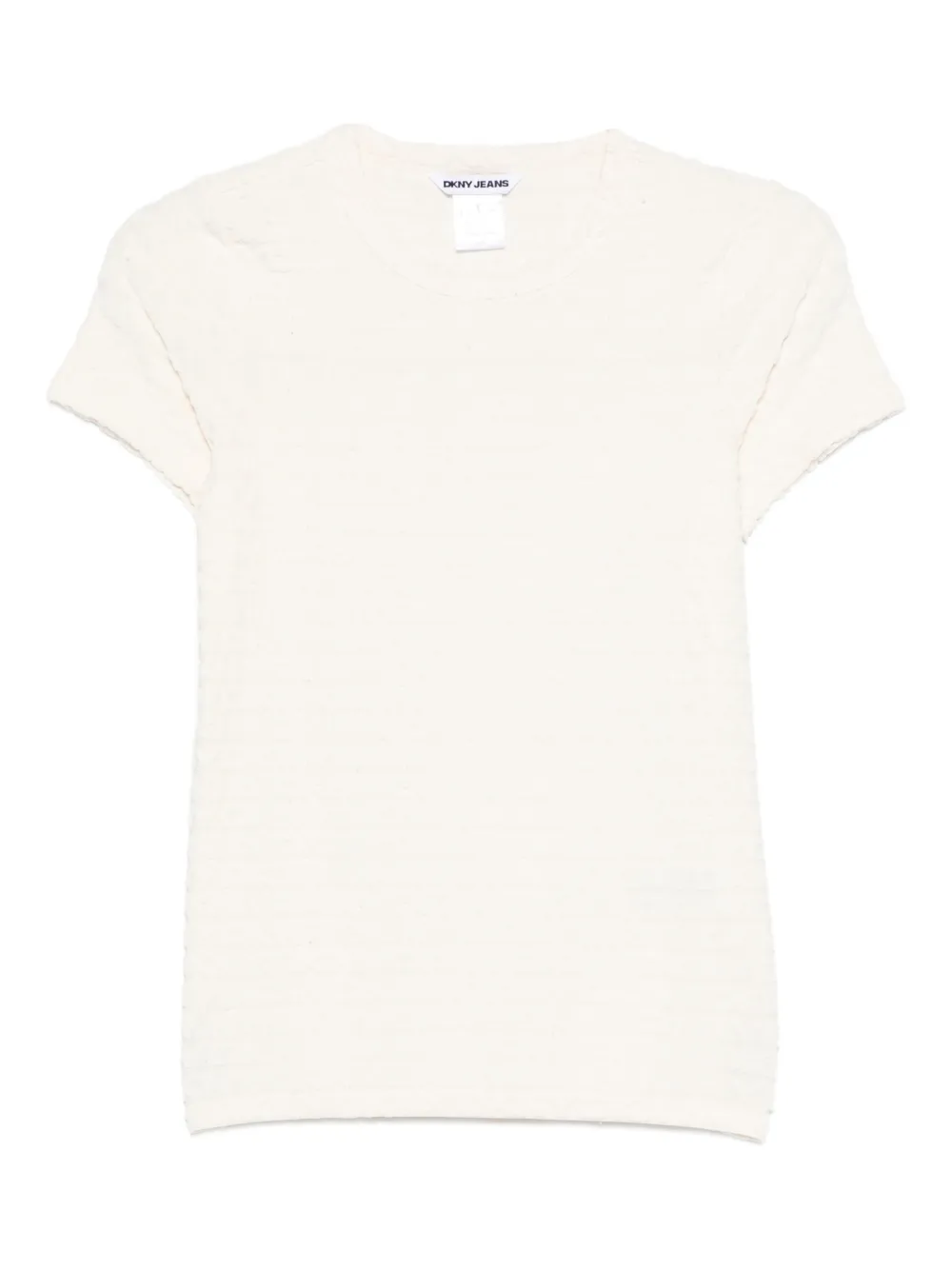 DKNY logo-jacquard T-shirt - Toni neutri