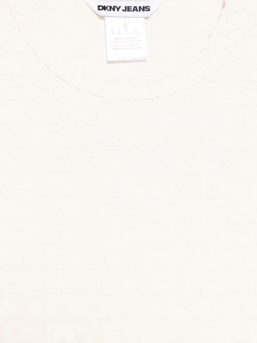  Dkny Logo-jacquard T-shirt - Neutrals 