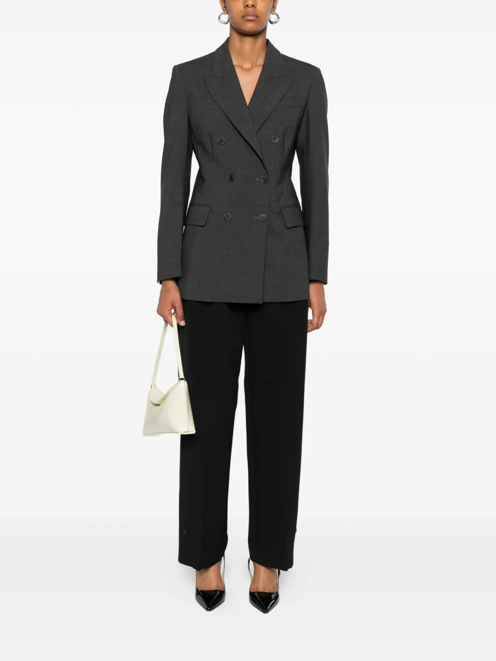 P.A.R.O.S.H. double-breasted grey blazer Grijs