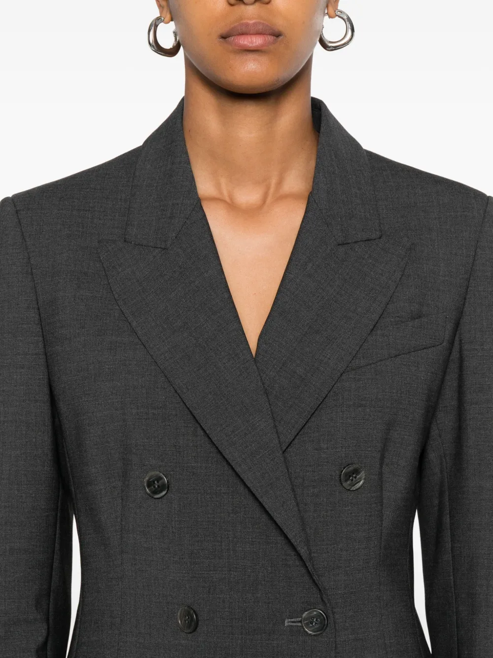 P.A.R.O.S.H. double-breasted grey blazer Grijs