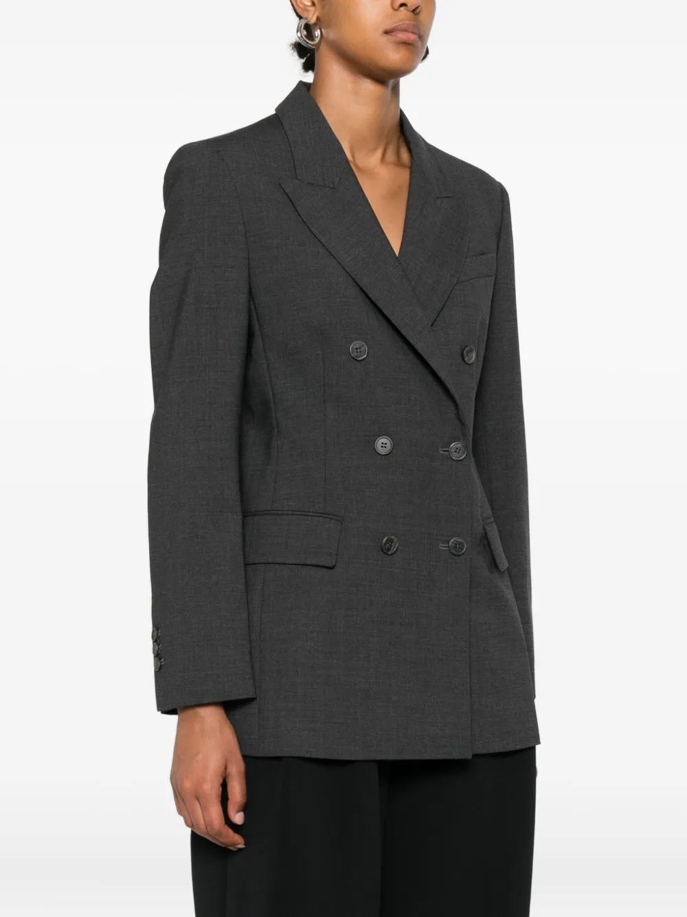 P.A.R.O.S.H. double-breasted grey blazer Grijs