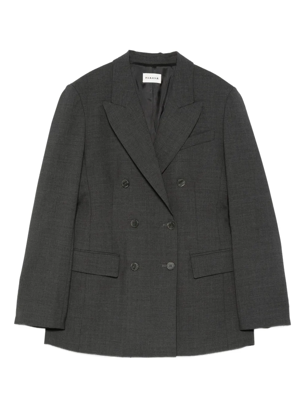 P.A.R.O.S.H. double-breasted grey blazer Grijs