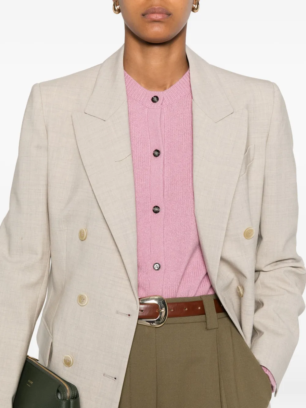 P.A.R.O.S.H. double-breasted wool blazer Beige