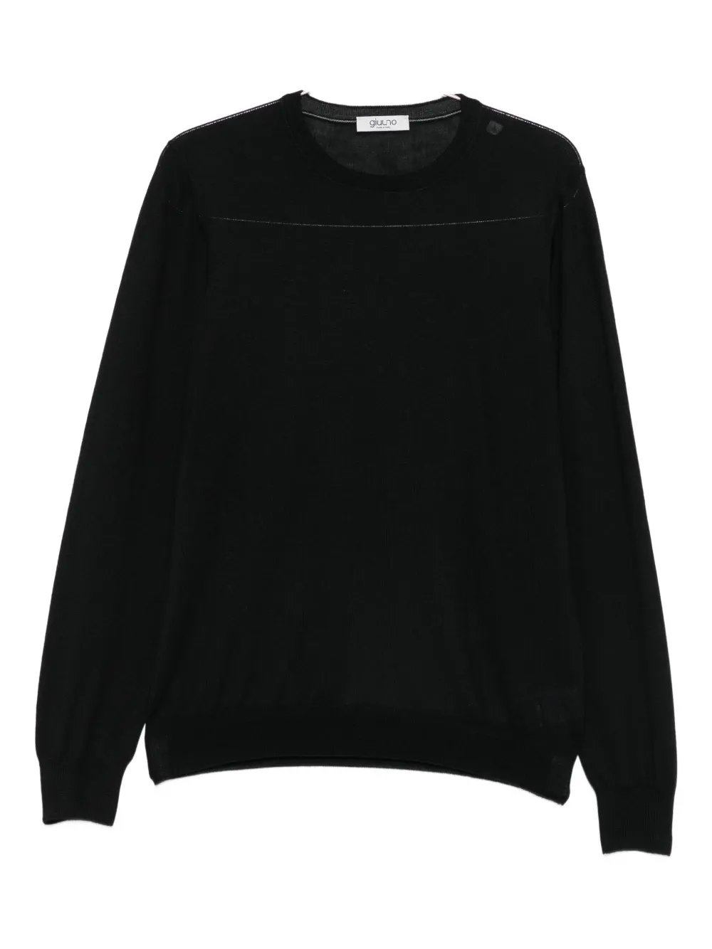 Giuuno Crew-neck Panelled Sweater In Black