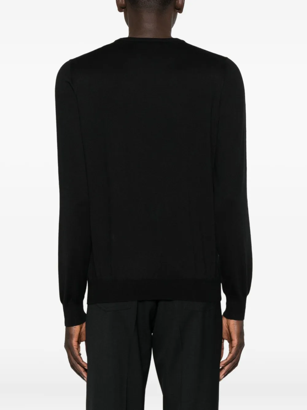 Giuuno Crew-neck Panelled Sweater In Black