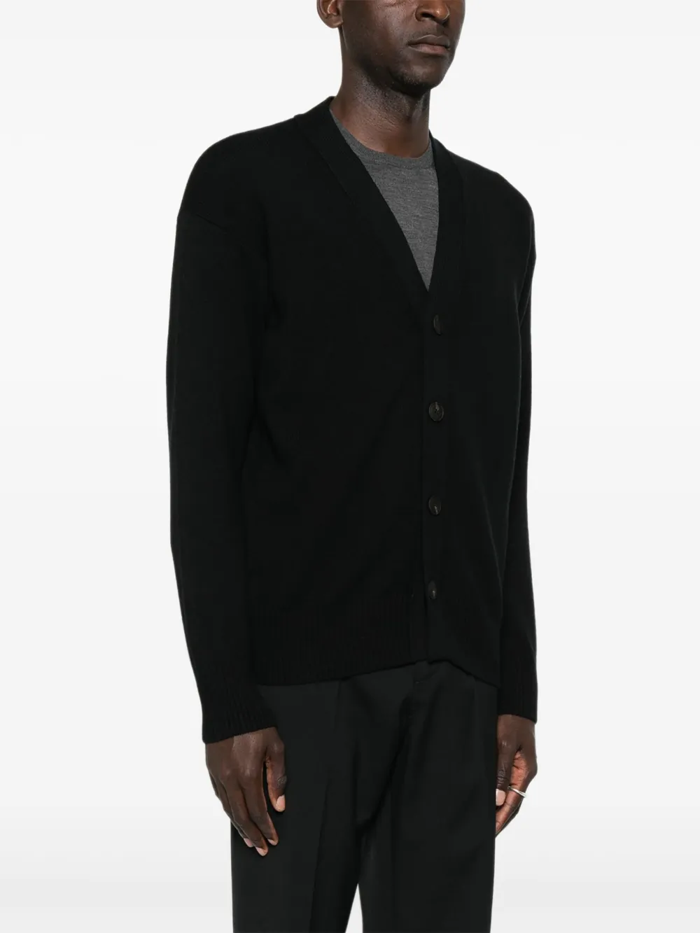  Giuuno V-neck Cardigan - Black 