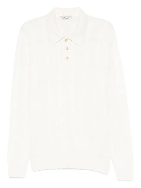 GIUUNO cable-knit polo sweater