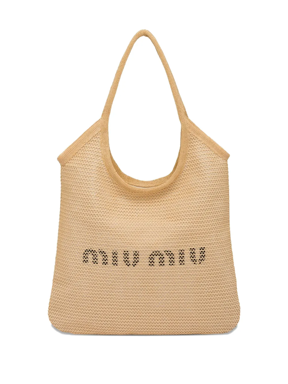 Miu Miu raffia logo bag | toni neutri | Image 1