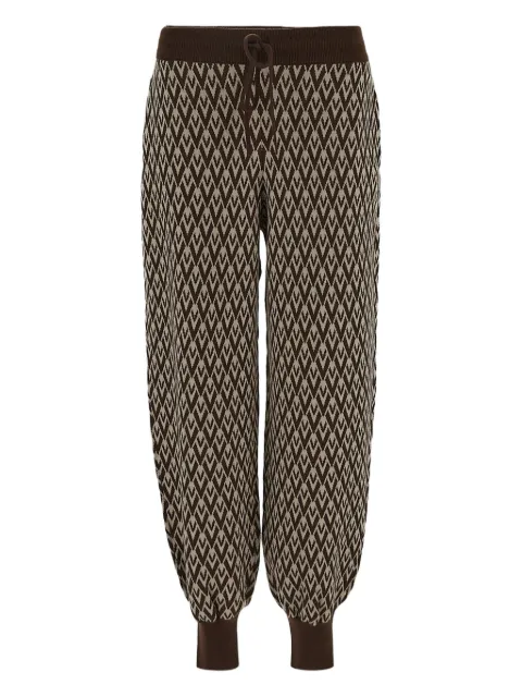 Valentino Garavani chevron-pattern drawstring trousers