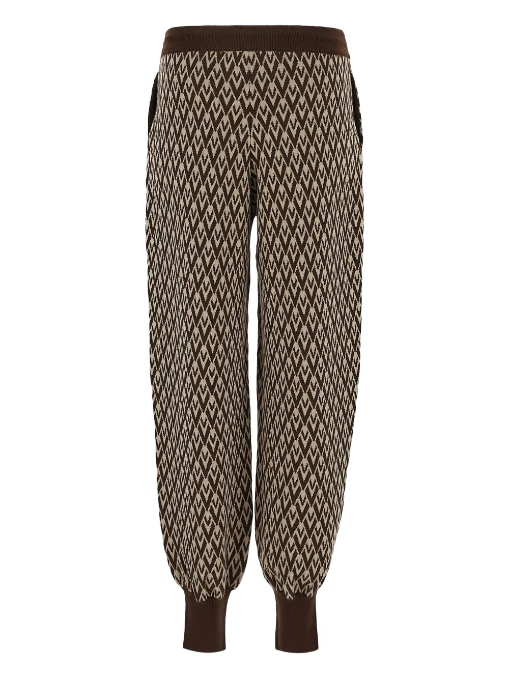 Valentino Garavani chevron-pattern drawstring trousers Bruin