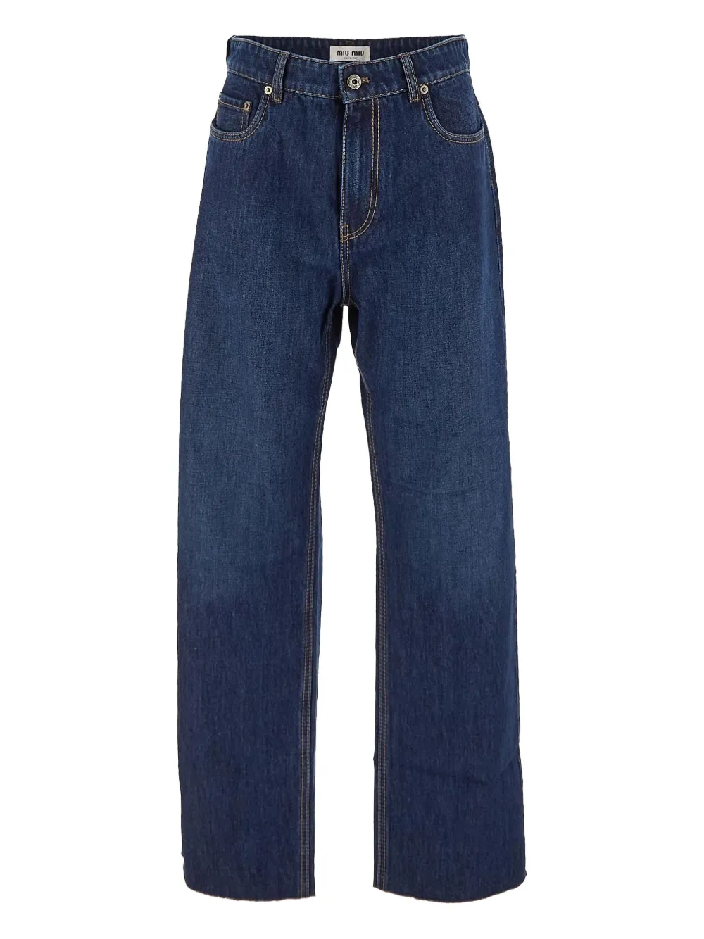 Miu raw-edge jeans Blauw