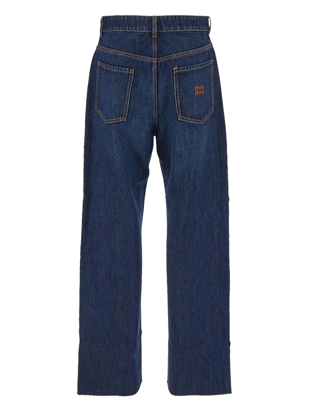 Miu raw-edge jeans Blauw