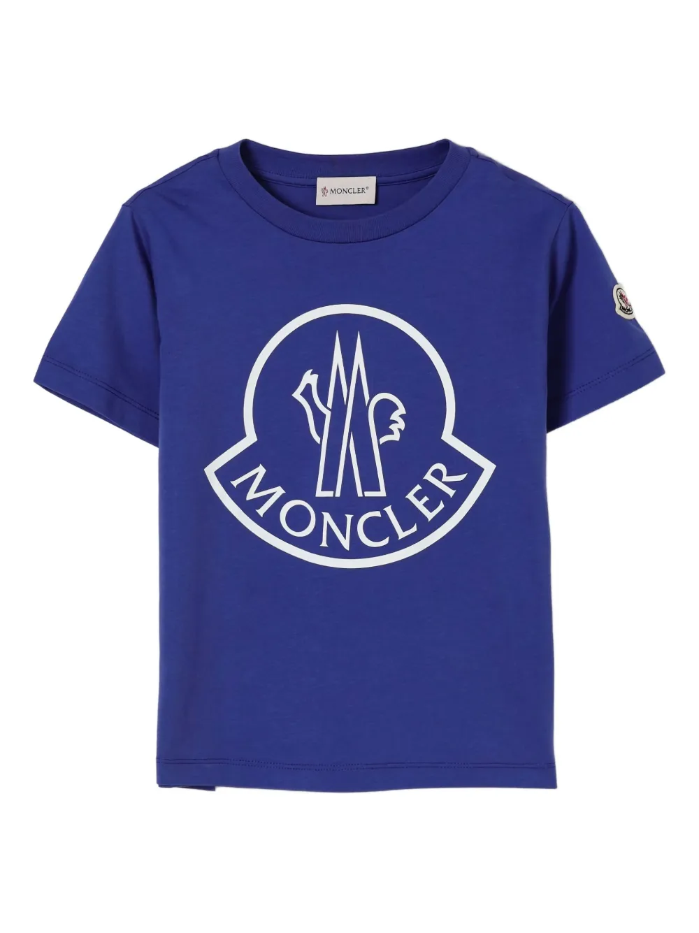 Moncler Enfant logo-plaque short-sleeve t-shirt | Blue | Image 1