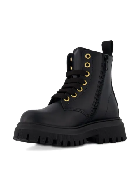 Moschino Kids lace-up heart-detail boots