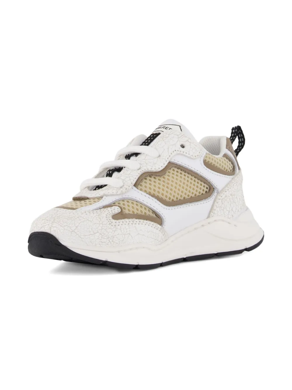 DSQUARED2 KIDS cracked-effect mesh sneakers Beige