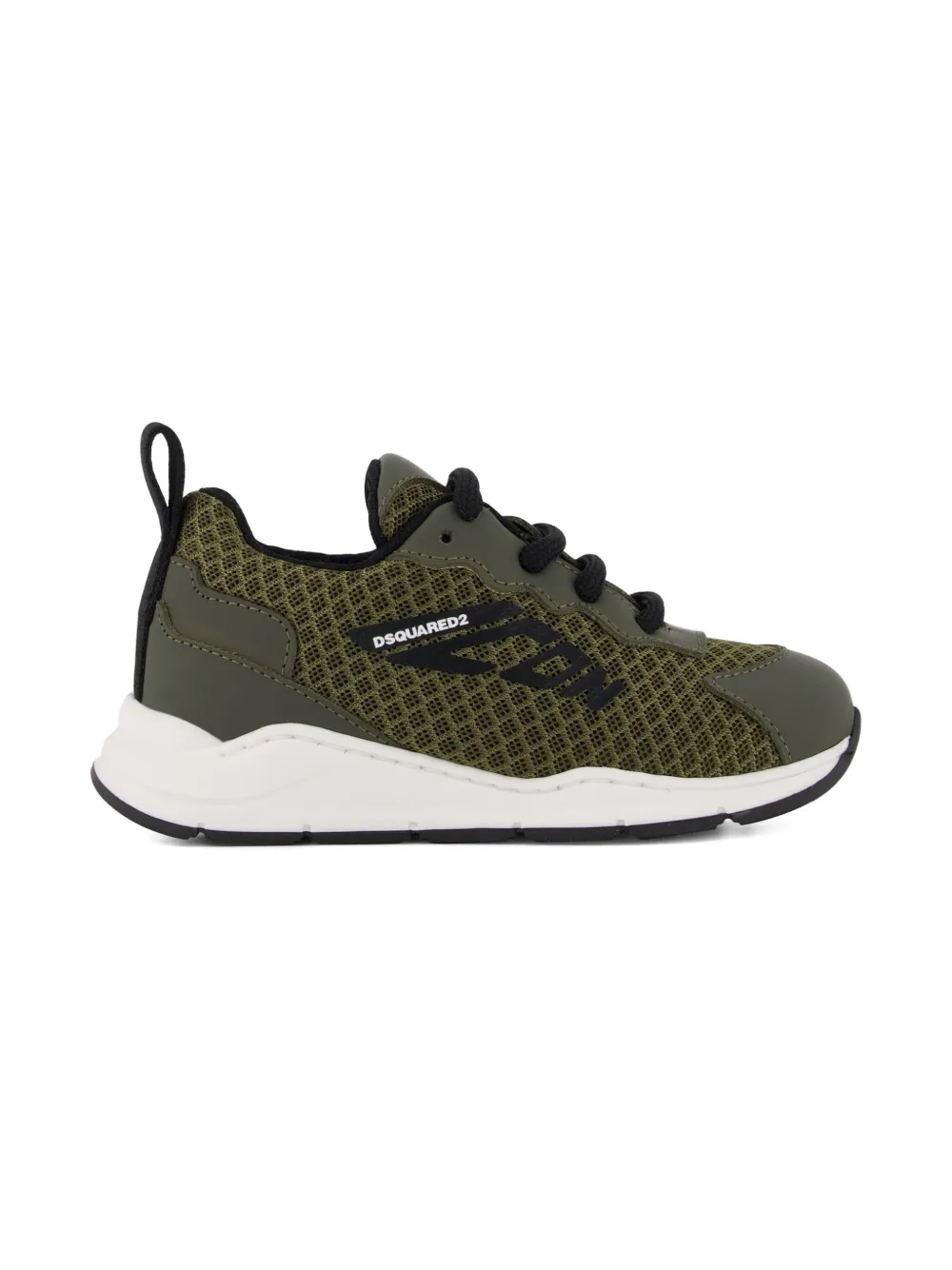 DSQUARED2 KIDS mesh-panelled lace-up sneakers Groen