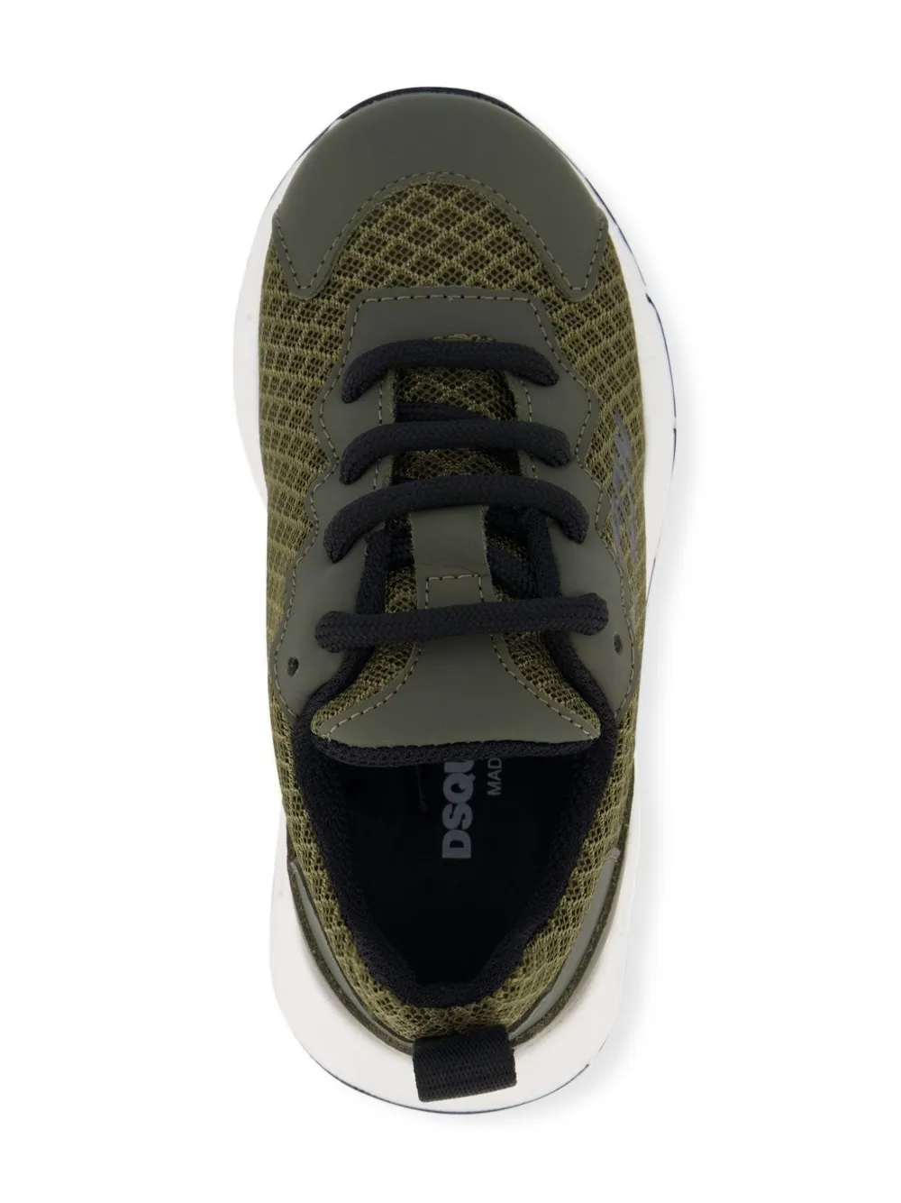 DSQUARED2 KIDS mesh-panelled lace-up sneakers Groen