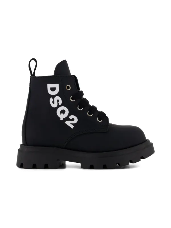 DSQUARED2 KIDS lace-up Zip Boots | Black | FARFETCH KW