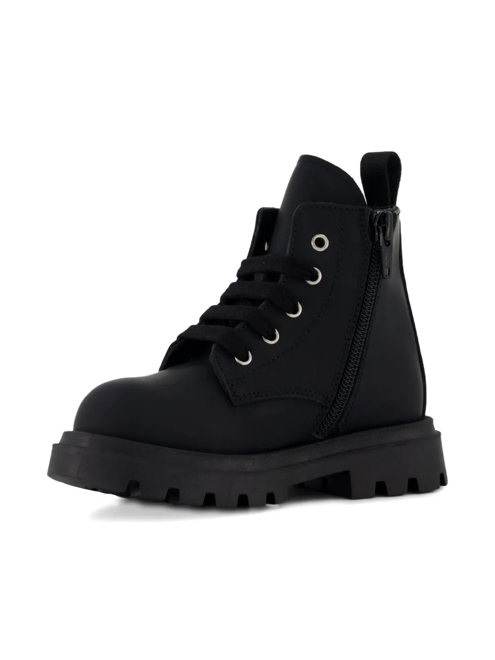 DSQUARED2 KIDS lace-up zip boots Zwart