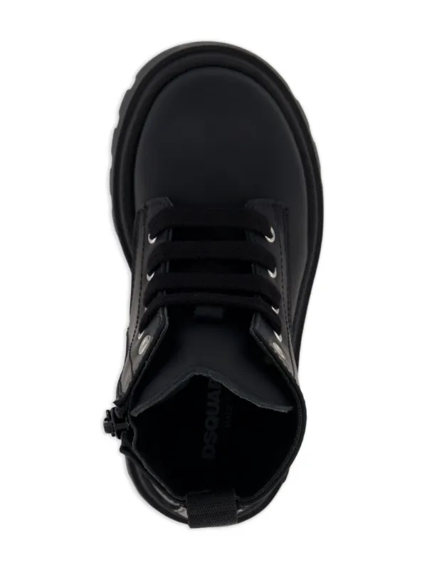 DSQUARED2 KIDS lace-up Zip Boots | Black | FARFETCH KW