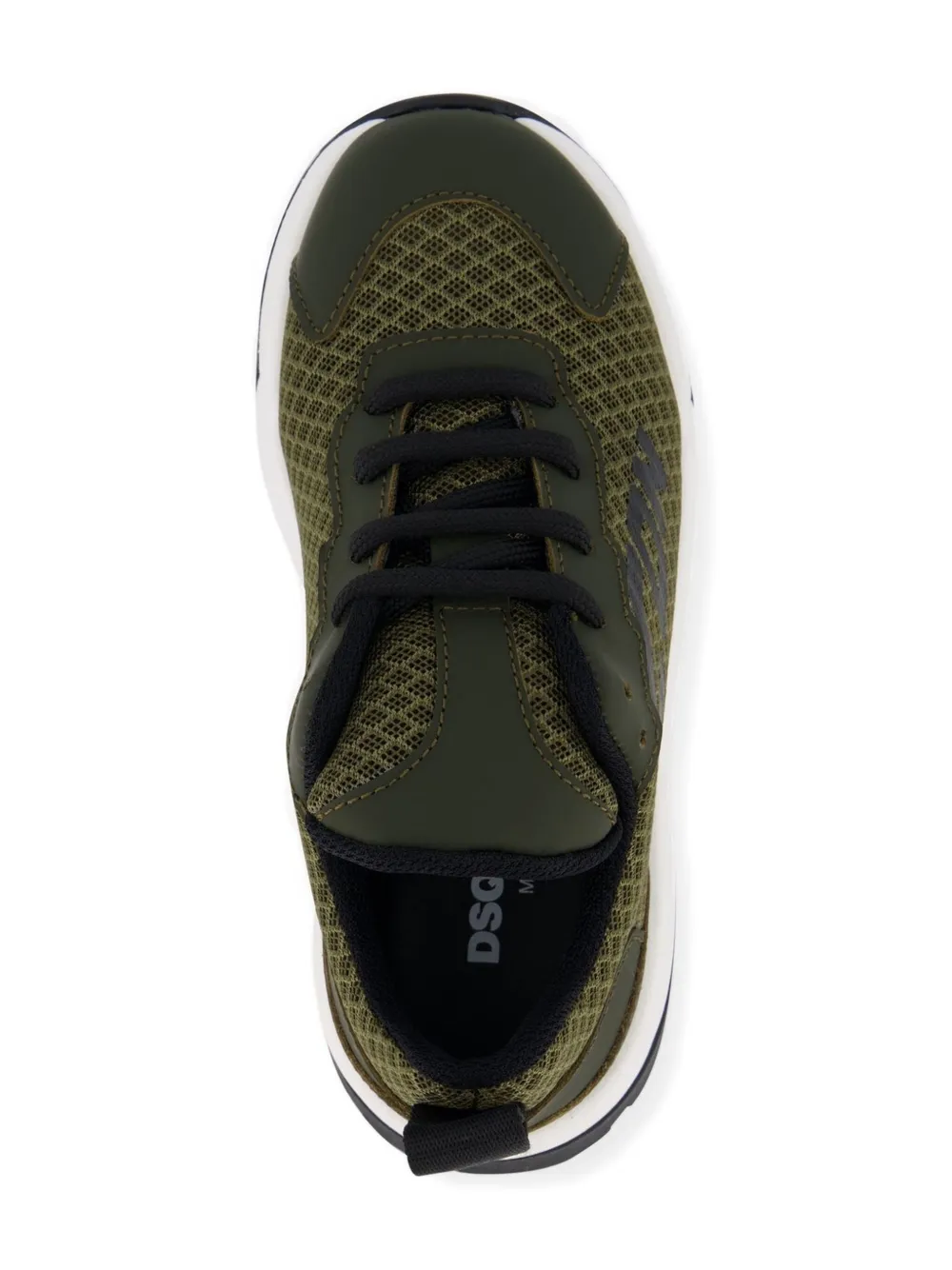 DSQUARED2 KIDS mesh panelled lace-up sneakers Groen