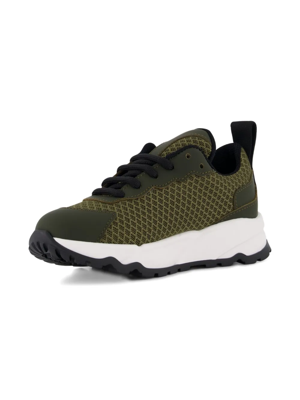 DSQUARED2 KIDS mesh panelled lace-up sneakers Groen