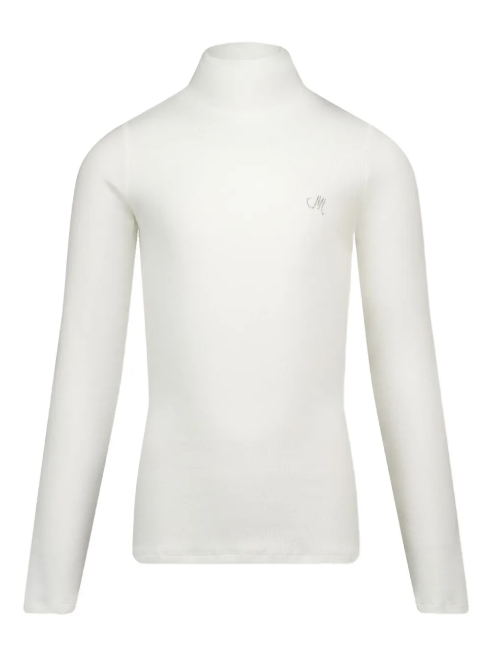 Monnalisa ribbed high-neck top | White | Image 1