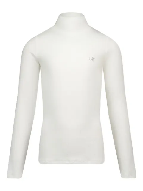 Monnalisa ribbed high-neck top