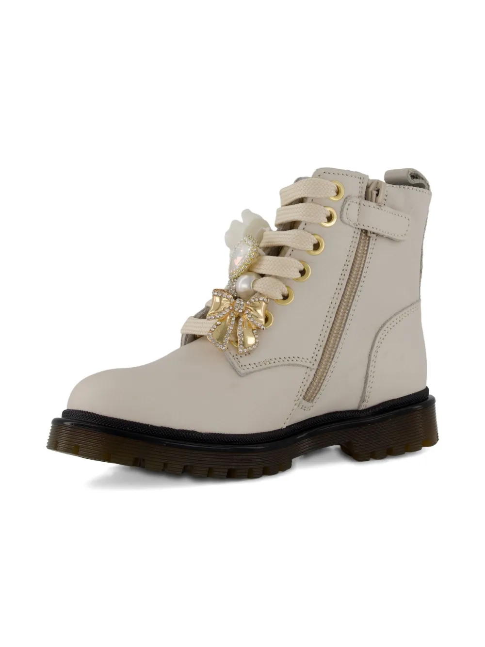 Monnalisa Veterlaarzen met bloe Beige