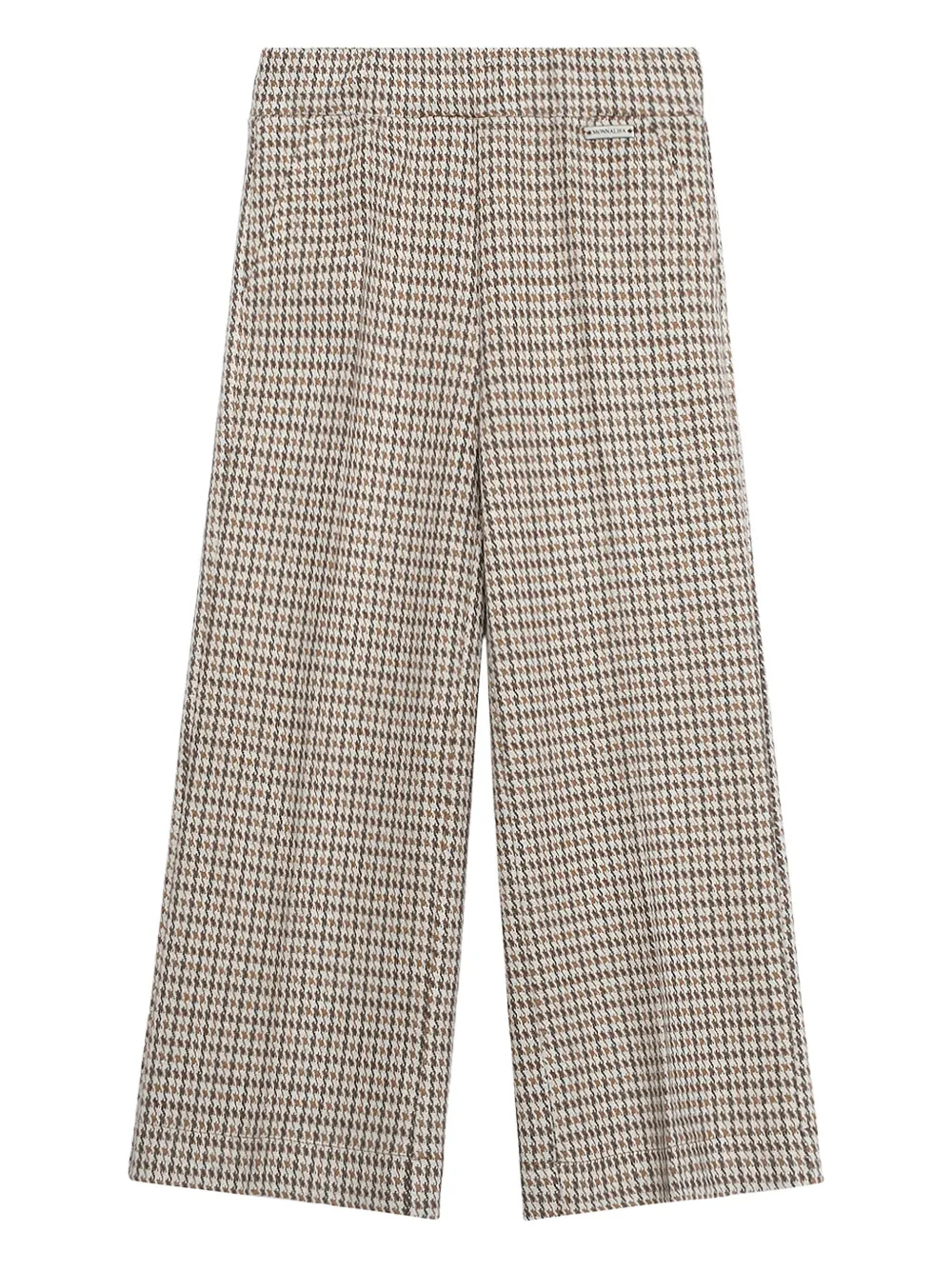 Monnalisa houndstooth-pattern trousers | Brown | Image 1