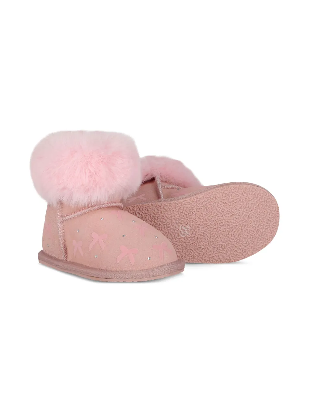 Monnalisa Laarzen verfraaid met strik Roze