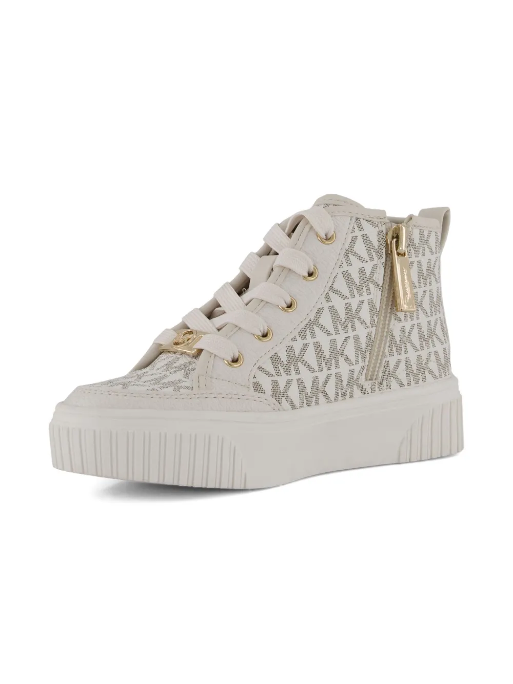 Michael Kors Kids monogram-pattern sneakers Beige