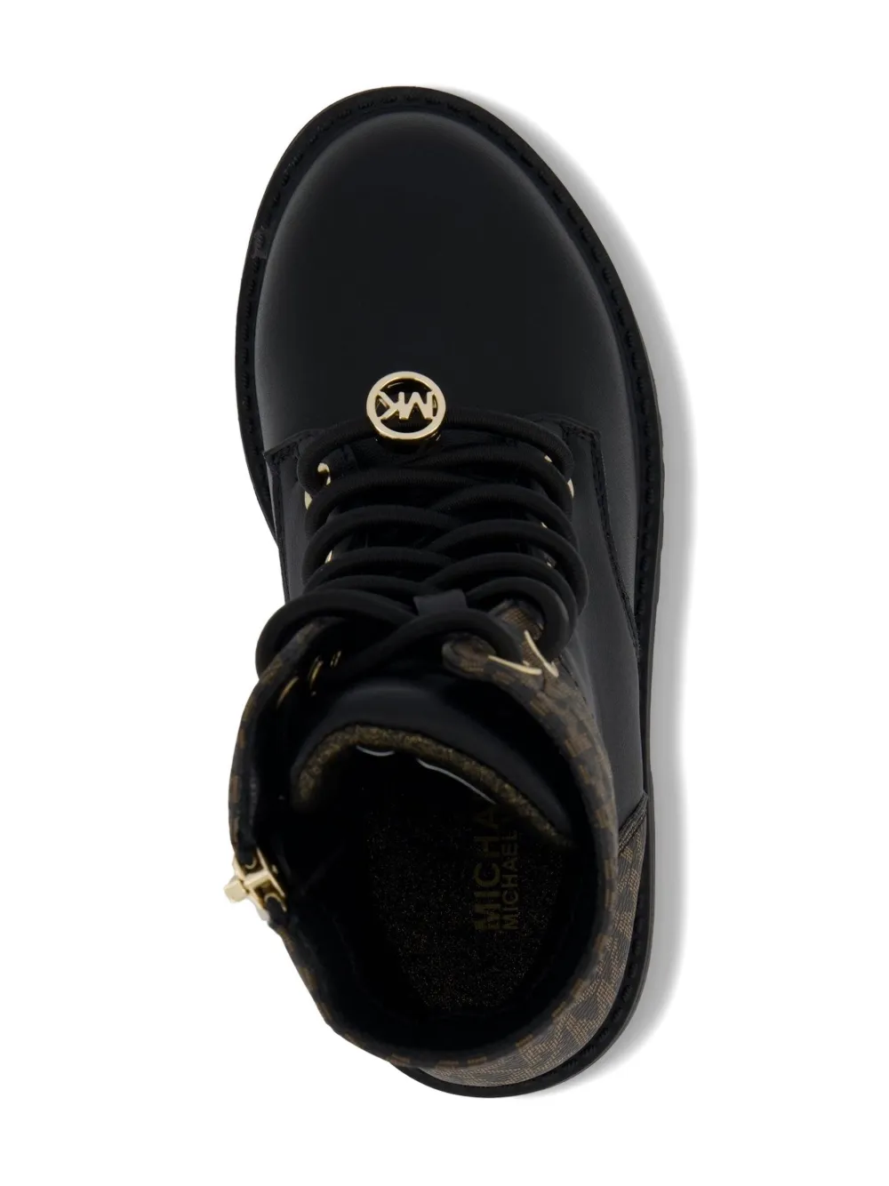 Michael Kors Kids lace-up logo boots Black