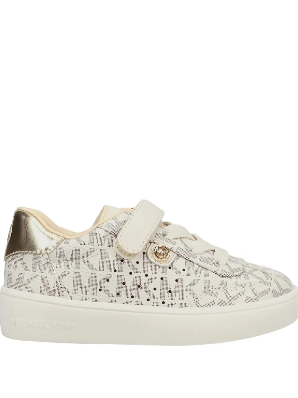Michael Kors Kids monogram velcro sneakers Neutrals