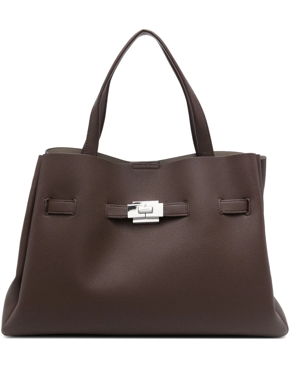 DKNY Bryar silver-tone shoulder bag - Brown