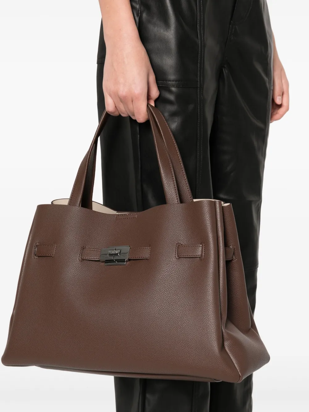 DKNY Bryar silver-tone shoulder bag - Bruin