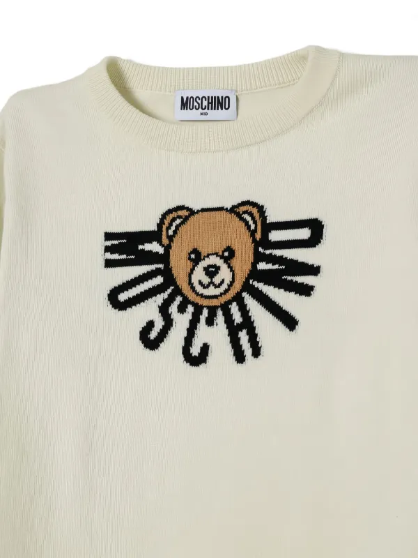 Moschino Kids テディベア ニットワンピース | ニュートラル | FARFETCH JP
