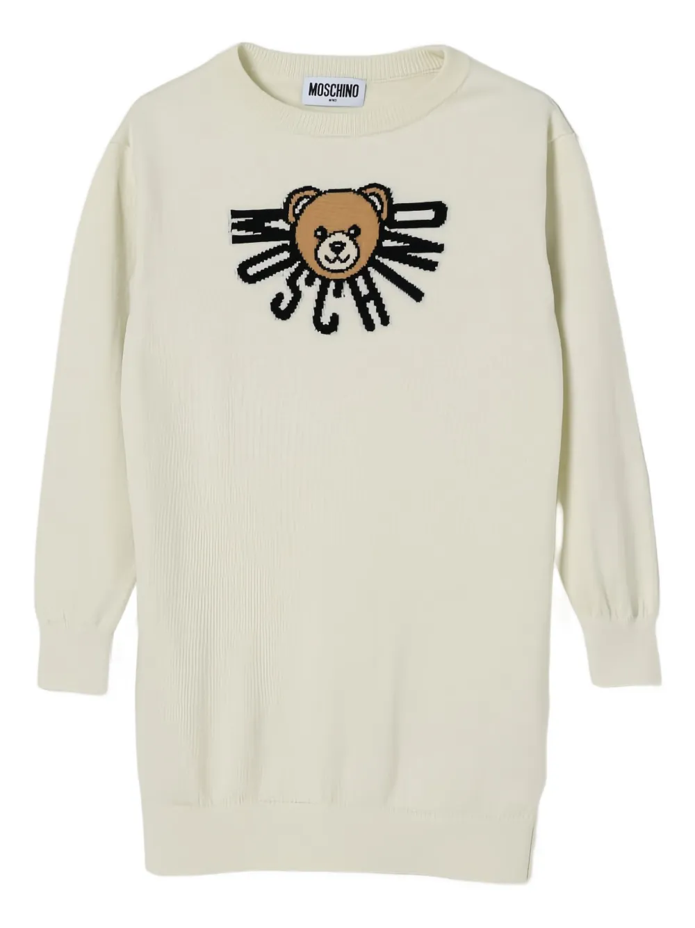 Moschino Kids Teddy Bear knit dress | Neutrals | Image 1