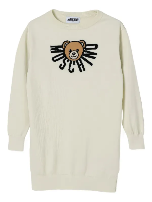 Moschino Kids テディベア ニットワンピース | ニュートラル | FARFETCH JP