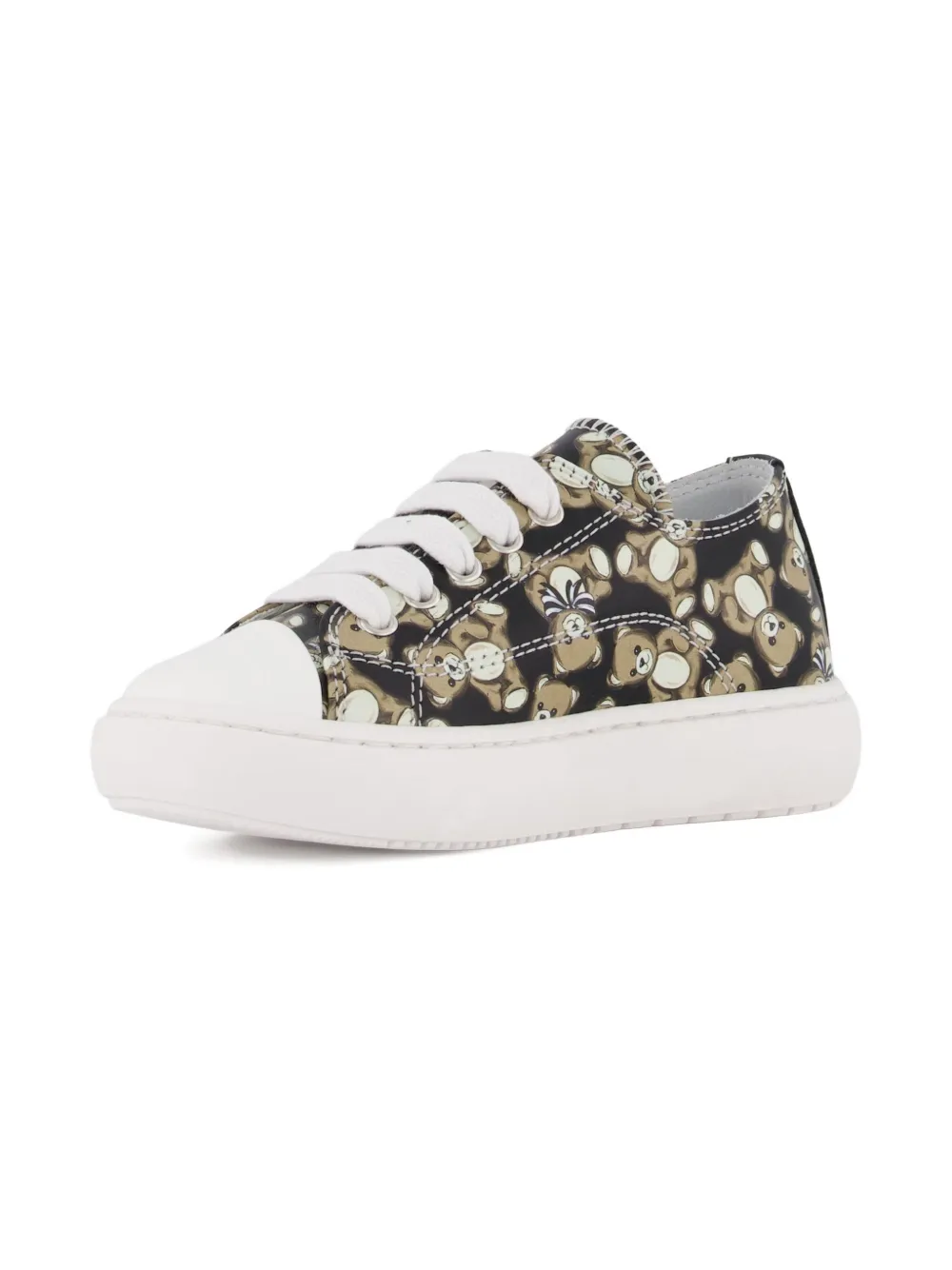 Moschino Kids Teddy Bear lace-up sneakers Black